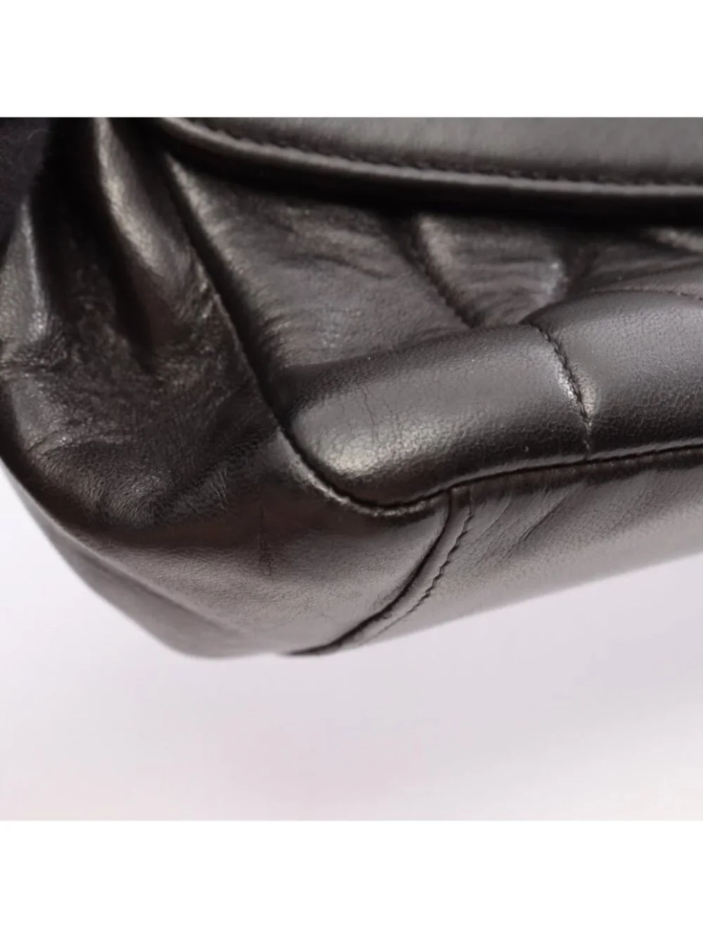 Chanel Shoulder Bag Quilted Diana Flap Black Lambskin Chain
